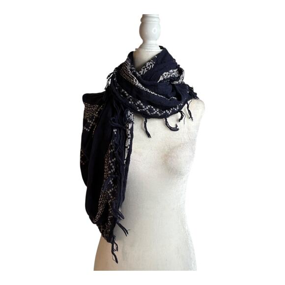 BP Dark Blue White Stitching Infinity Scarf - Picture 4 of 6